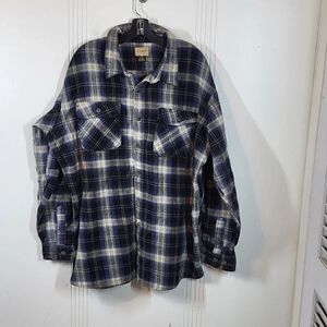Plus Size Schmidt Work Wear Flannel Button Down Shirt